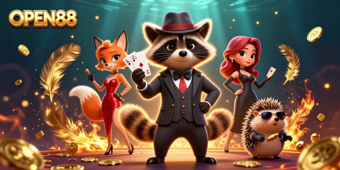 Join the thrilling action at OPEN88 with a royal flush at a vibrant online casino table.