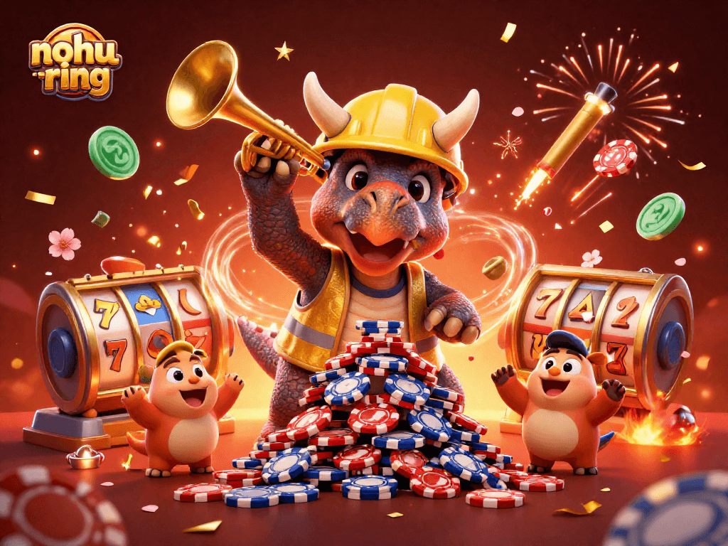Engage in thrilling nohu-ring gameplay with magical characters celebrating jackpot wins.