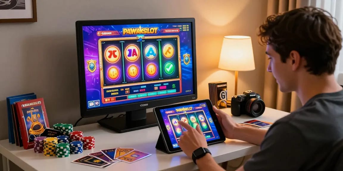 Pengalaman bermain PAWANGSLOT dengan antarmuka slot online yang cerah dan menarik.