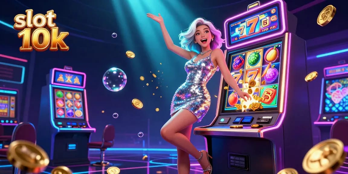 Experience the thrill of winning with slot 10k in this vibrant casino illustration.