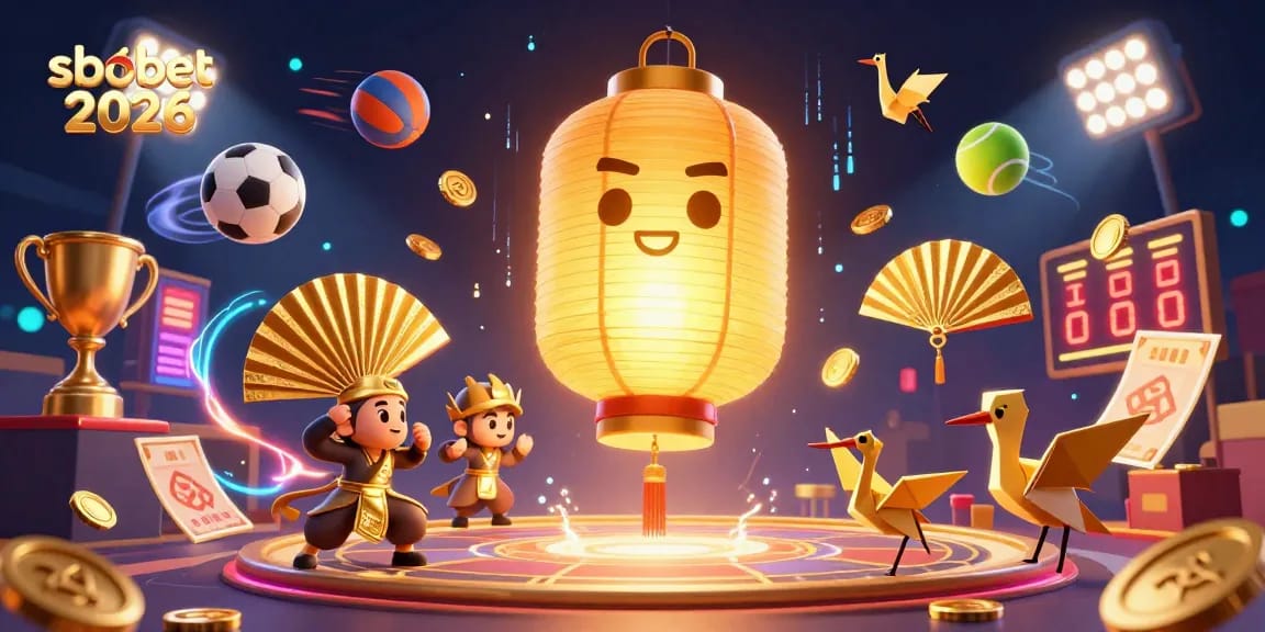 Bet on sbobet 2026 with exciting action in a vibrant casino scene featuring golden symbols and sports elements.