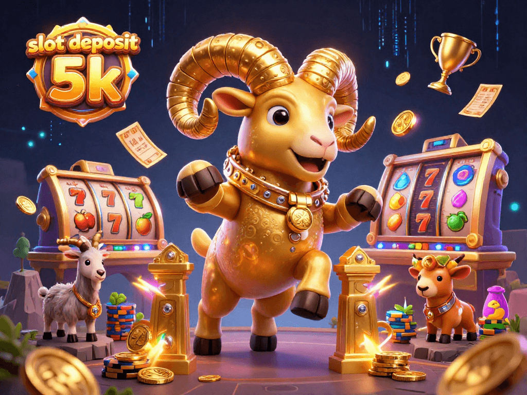 Menang besar di slot deposit 5k dengan simbol keberuntungan dan transaksi cepat.