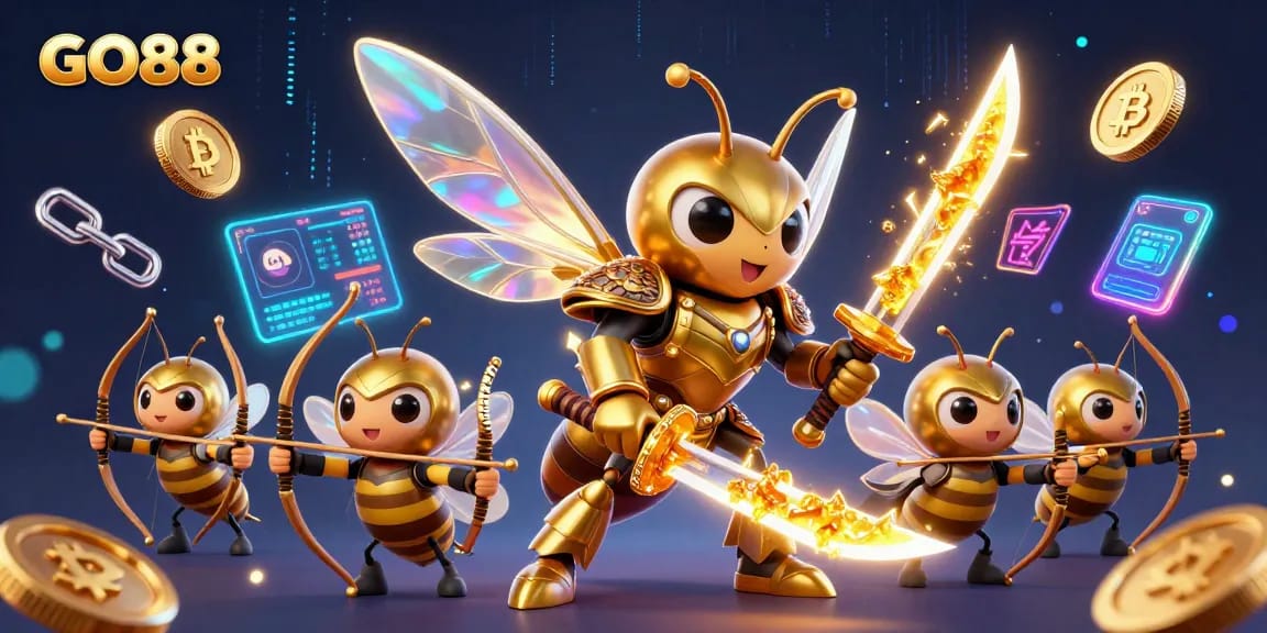 Engage with GO88's vibrant online gambling world, featuring dynamic gaming elements and exciting characters.