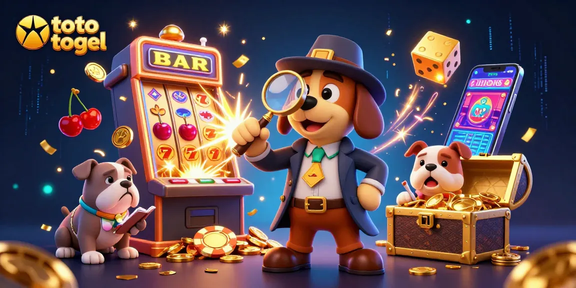 Experience the excitement of toto togel with a captivating 3D illustration of a detective discovering winning clues!