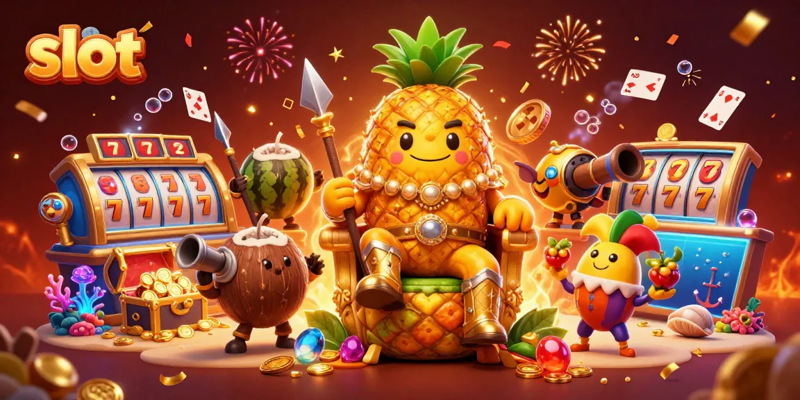 Permainan slot mendebarkan dengan mesin slot dan jackpot yang berkilauan di latar belakang.