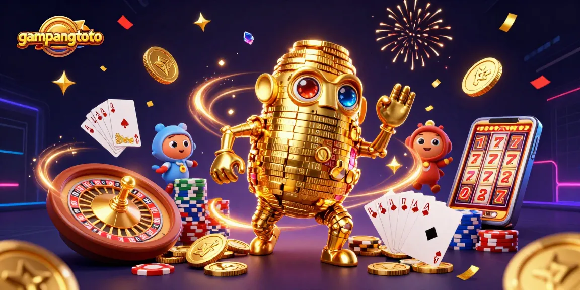 Menghadapi judi dengan gampangtoto, golem emas berputar menang hadiah dengan simbol-kasino berkilau