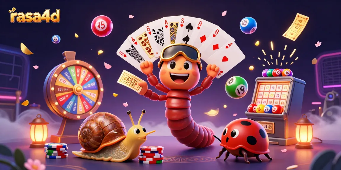 Menjelajahi rasa4d dan memasuki dunia perjudian dengan dealer kartun millipede, keripik besar, dan bola lotere berwarna-warni.