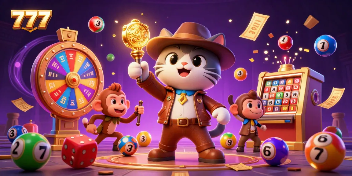 Experience winning thrills with 777 as a cat explorer and monkey unveil rare casino treasures.