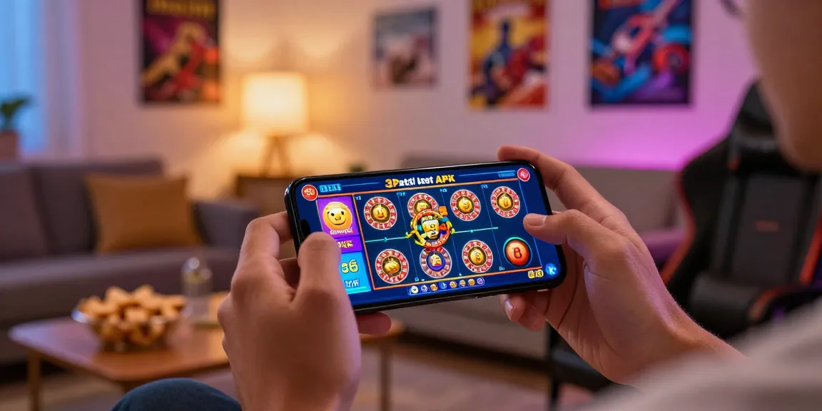 Excited player enjoying 3Patti Loot APK, get app for thrilling online gaming experience.
