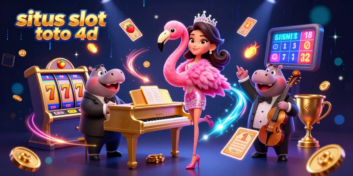 Spark excitement and play slots at situs slot toto 4d with vibrant illustrations of casino characters.