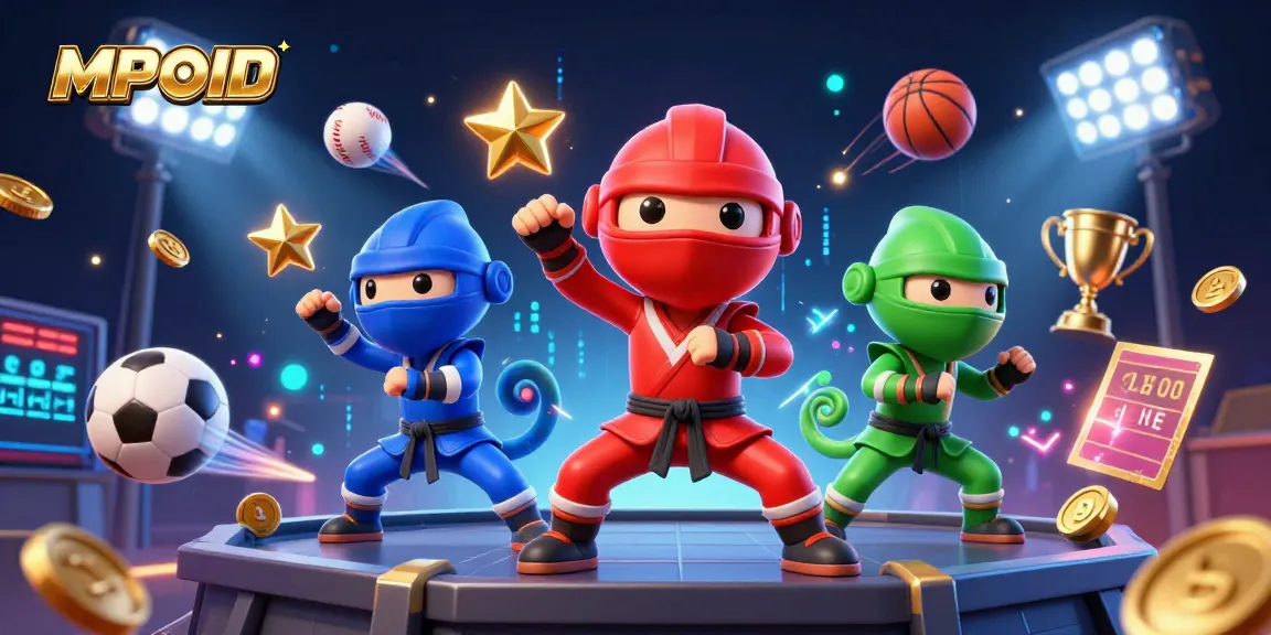 MPOID online gaming fun illustrated with vibrant, dynamic action and engaging game elements.