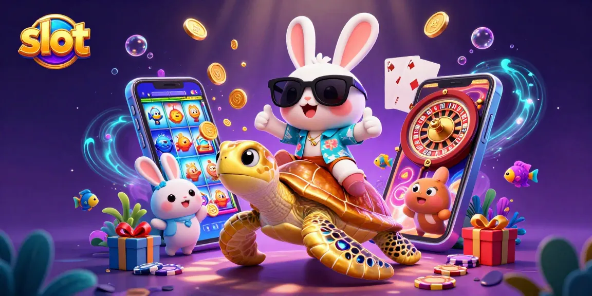 Mendapat jackpot slot pada situs WIH69 dengan karakter kelinci keberuntungan yang lucu dan penyu emas.