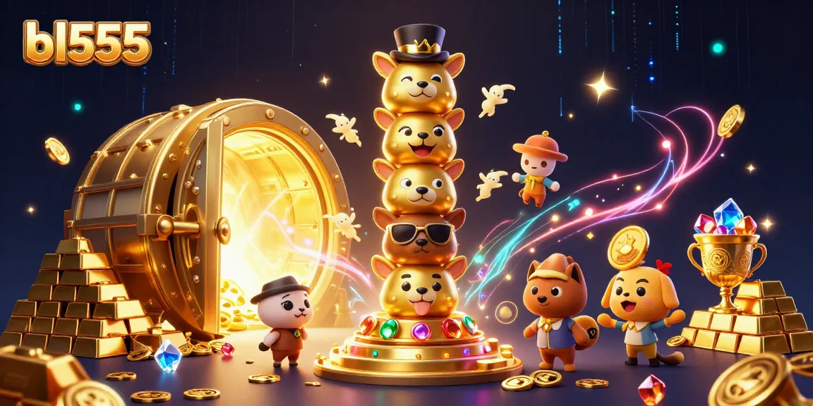 Experience thrilling gameplay at bl555 with vibrant 3D casino elements and golden treasures.