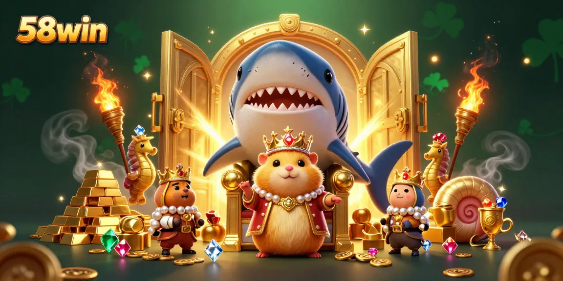 Engage in thrilling gameplay with 58win, featuring a fierce hamster king and gold treasures.