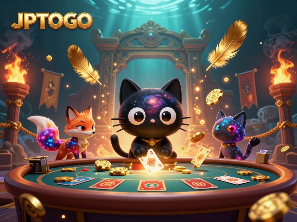 Engage with JPTOTO's thrilling online lottery experience featuring colorful characters and rich casino elements.