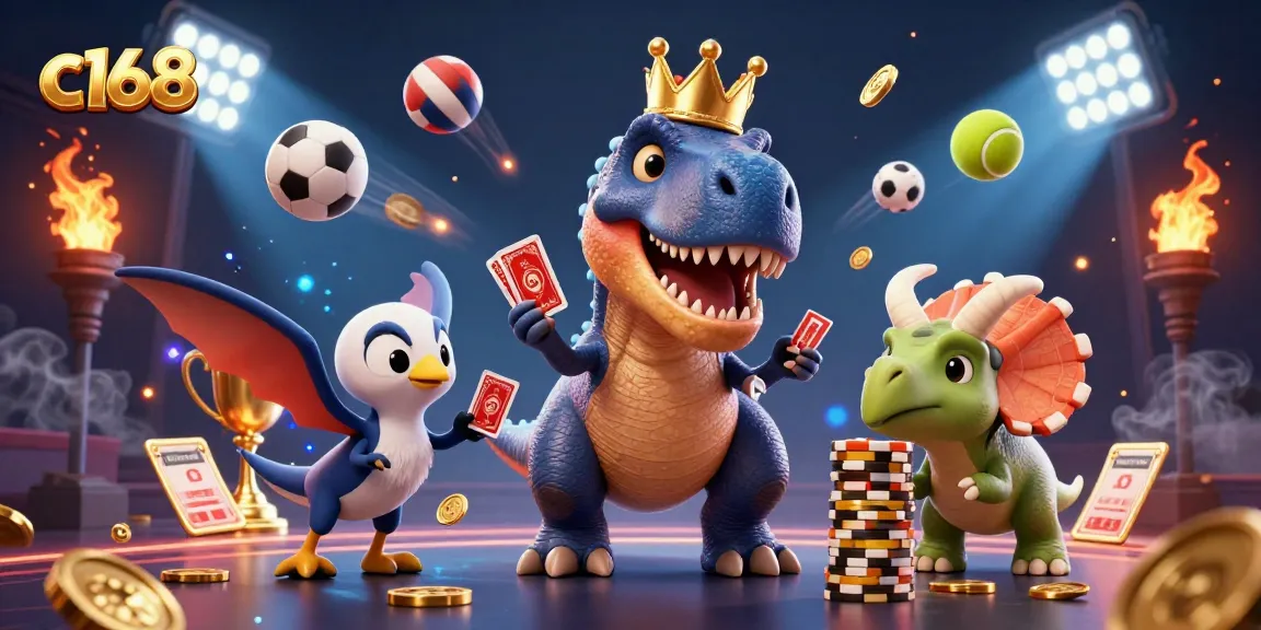 Experience the excitement of c168 betting with vibrant 3D characters and dynamic sports elements.
