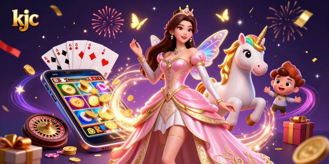 Engage in thrilling gameplay at KJC casino featuring vibrant characters and slot games.