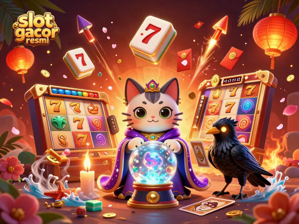 Experience thrilling gameplay with slot gacor resmi in a colorful, dynamic casino scene.