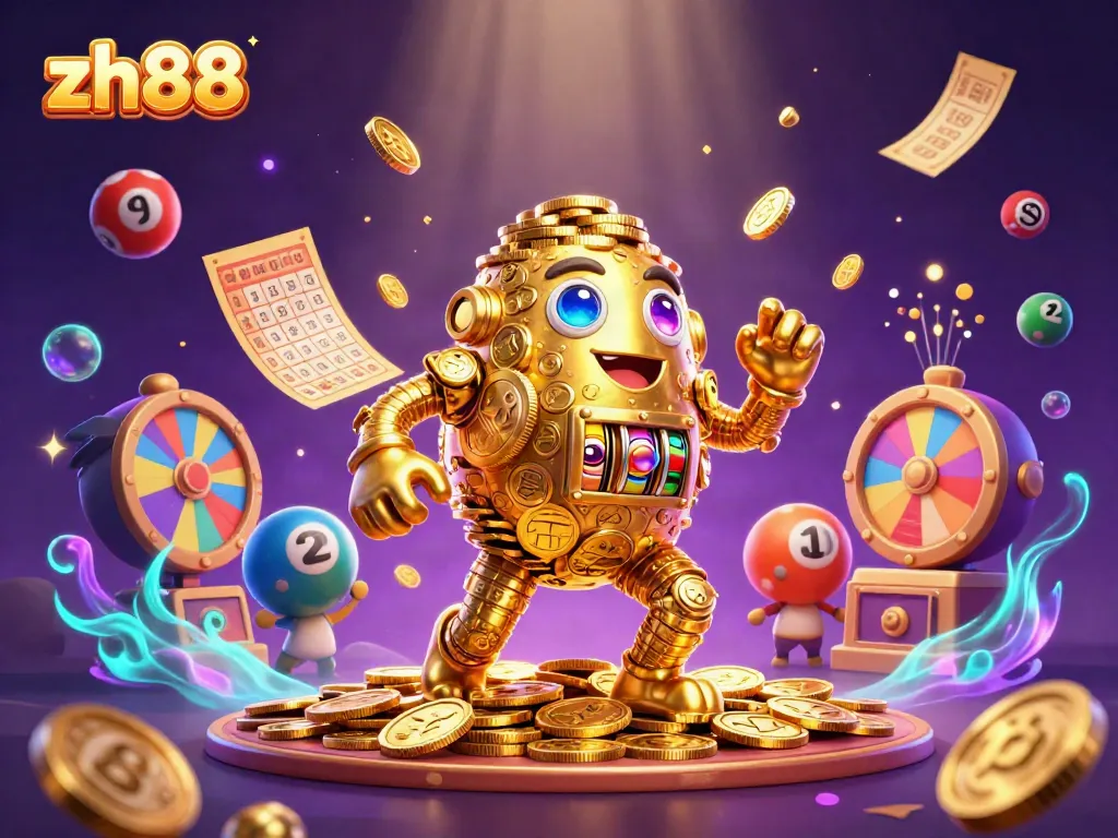 Experience thrilling gameplay with the zh88 golden golem in a dynamic online casino scene.
