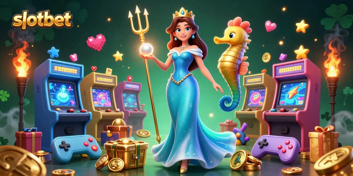 Join the excitement at slotbet with vibrant casino games and engaging characters in a captivating underwater scene.
