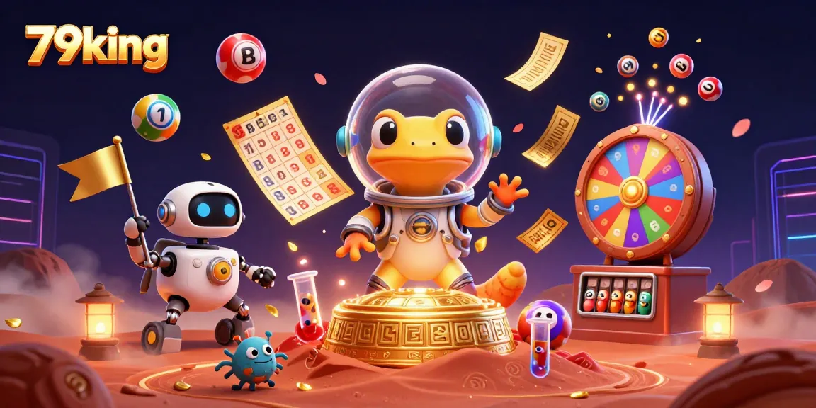 Win big with 79king in a vibrant 3D casino scene packed with lottery excitement!