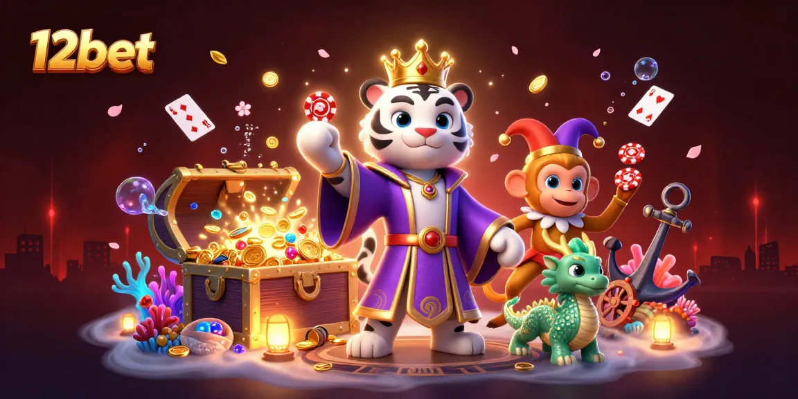 Chơi cá cược ở 12bet với hổ trắng sang trọng, khỉ vui vẻ và rồng ngọc xanh.