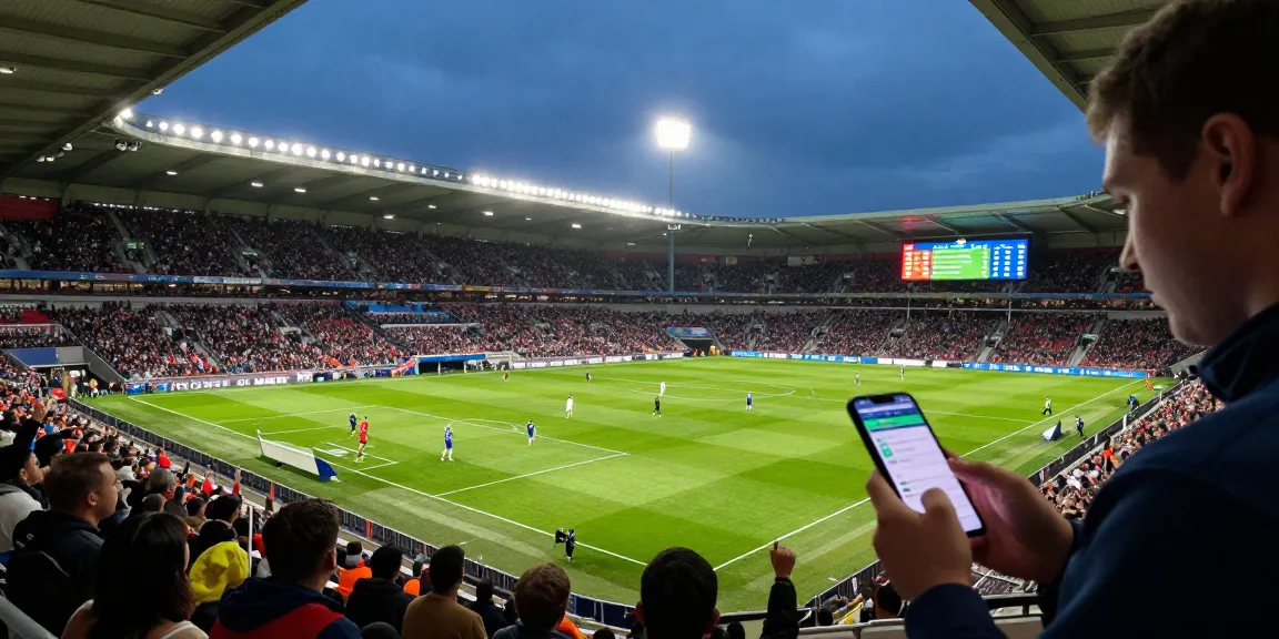 แทงบอลโลก betting predictions with live match odds and analysis in a stadium atmosphere.