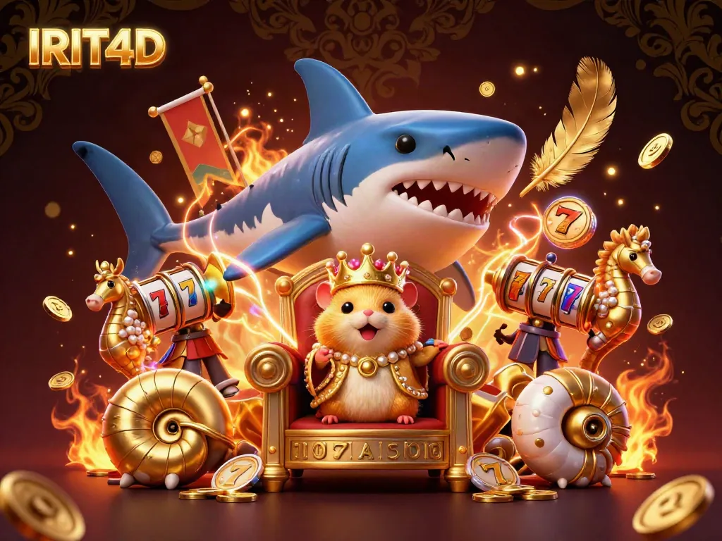 Spin the reels at IRIT4D with the fierce golden hamster king and his royal seahorse guards.