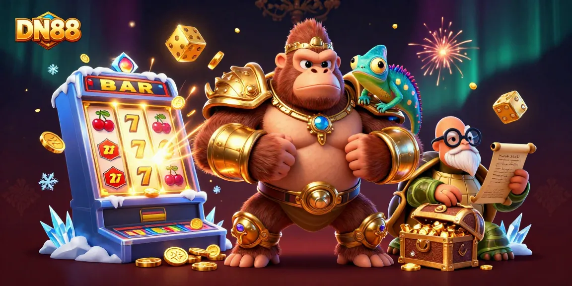 Experience the thrill of DN88 casinos with vibrant characters and jackpot treasures.