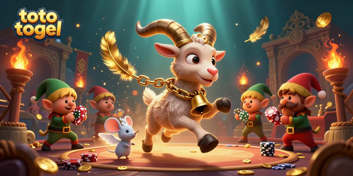 Experience the thrills of toto togel with a whimsical casino scene featuring Krampus and mischievous elves.