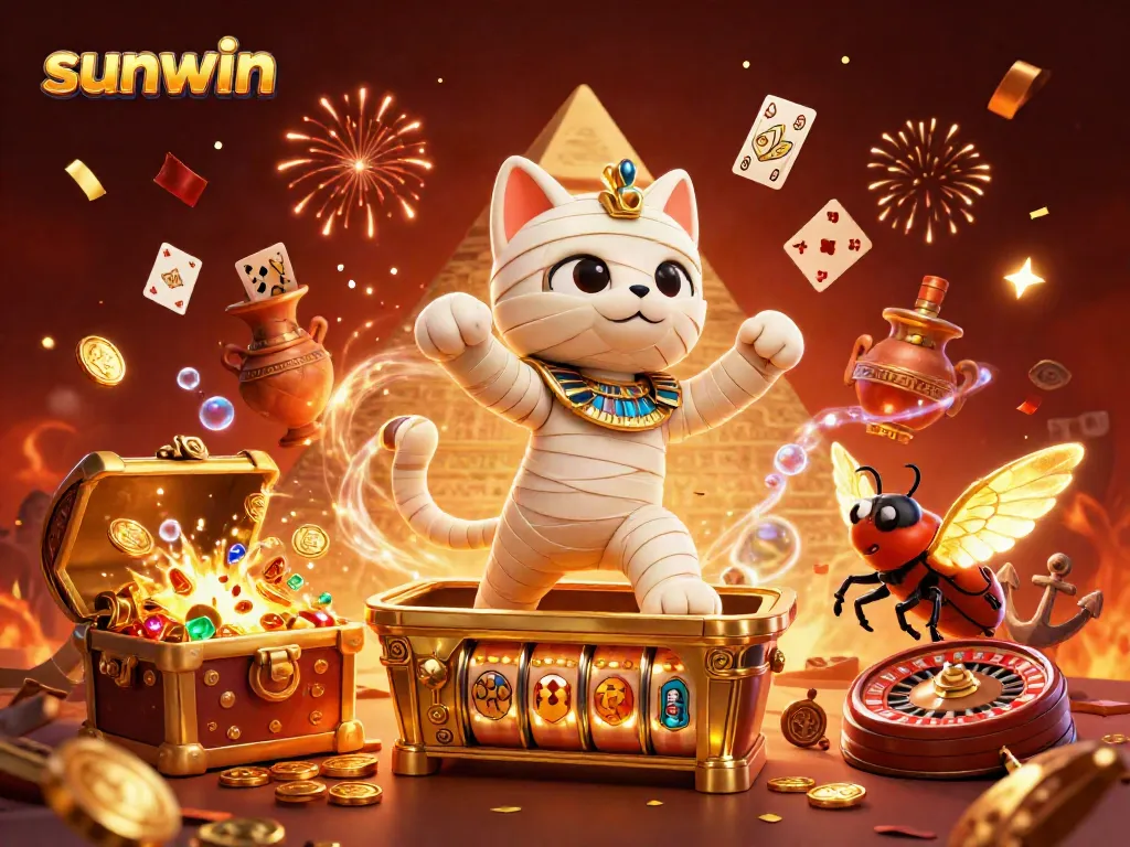 Experience winning thrills with sunwin in this vibrant, action-packed gambling scene.