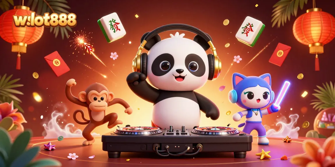 Gambarlah keseruan wslot888 saat bermain slot dengan DJ panda, monyet breakdance, dan kucing berlampu rave.