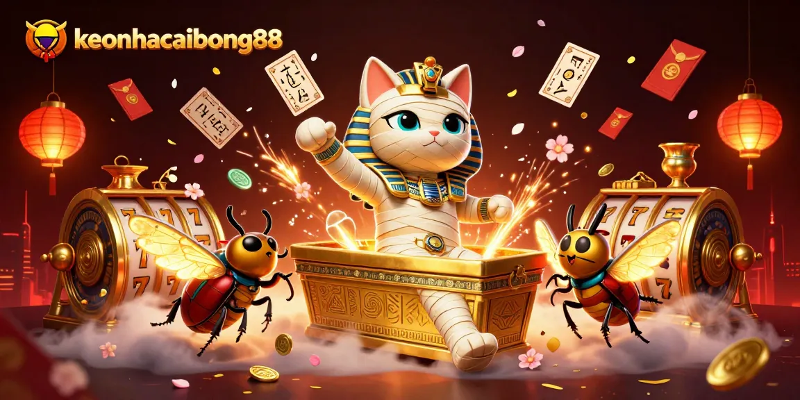 Spin the reels of fortune with keonhacaibong88 featuring a vibrant, cinematic casino scene.