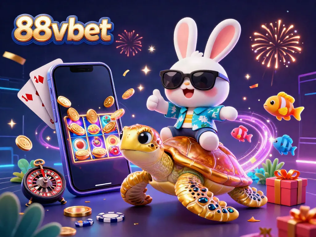 Spin the reels with 88vbet and meet the lucky rabbit on his sea turtle adventure!