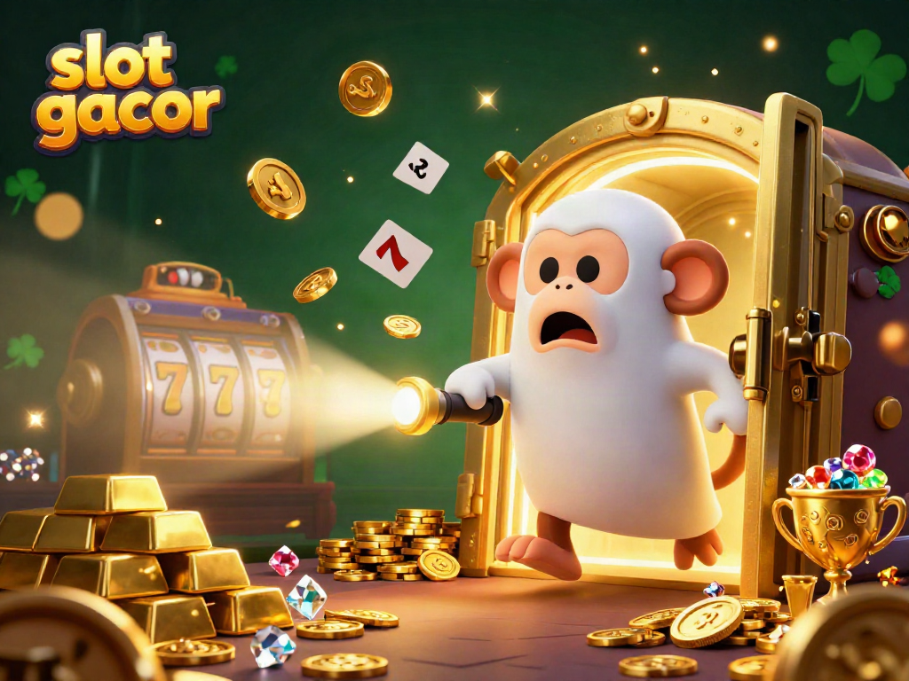 Experience the thrill of slot gacor with our vibrant illustration of a poltergeist monkey and ghost-hunter puppy.