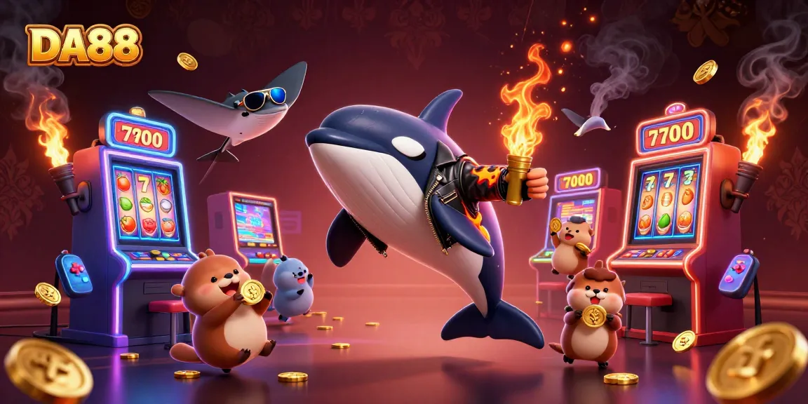 Win big with DA88 at an exciting online casino featuring vibrant characters and dynamic gaming elements.