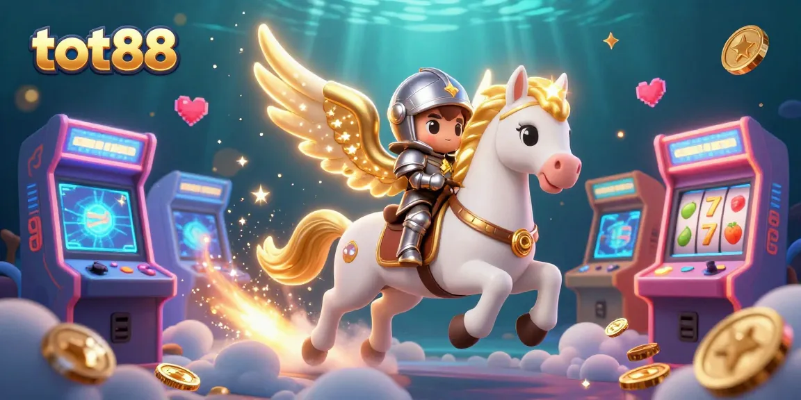 Experience the magic of tot88 with a celestial scene filled with vibrant casino elements.