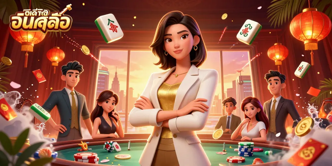 Engaging scene of a casino representative showcasing កាស៊ីណូអនឡាញ gaming elements.
