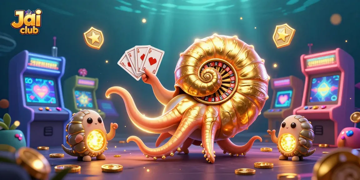 Experience thrilling gaming at Jai club with a vibrant underwater casino scene featuring a giant nautilus and glowing game elements.