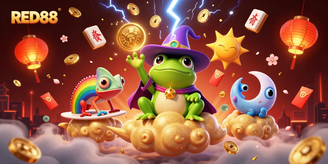 Join the fun at RED88, where golden coins and vibrant colors ignite your casino experience!