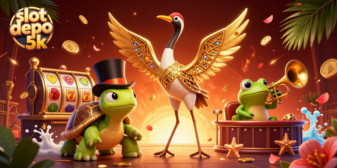 Experience the excitement of slot depo 5k amidst dynamic characters and vibrant casino elements.