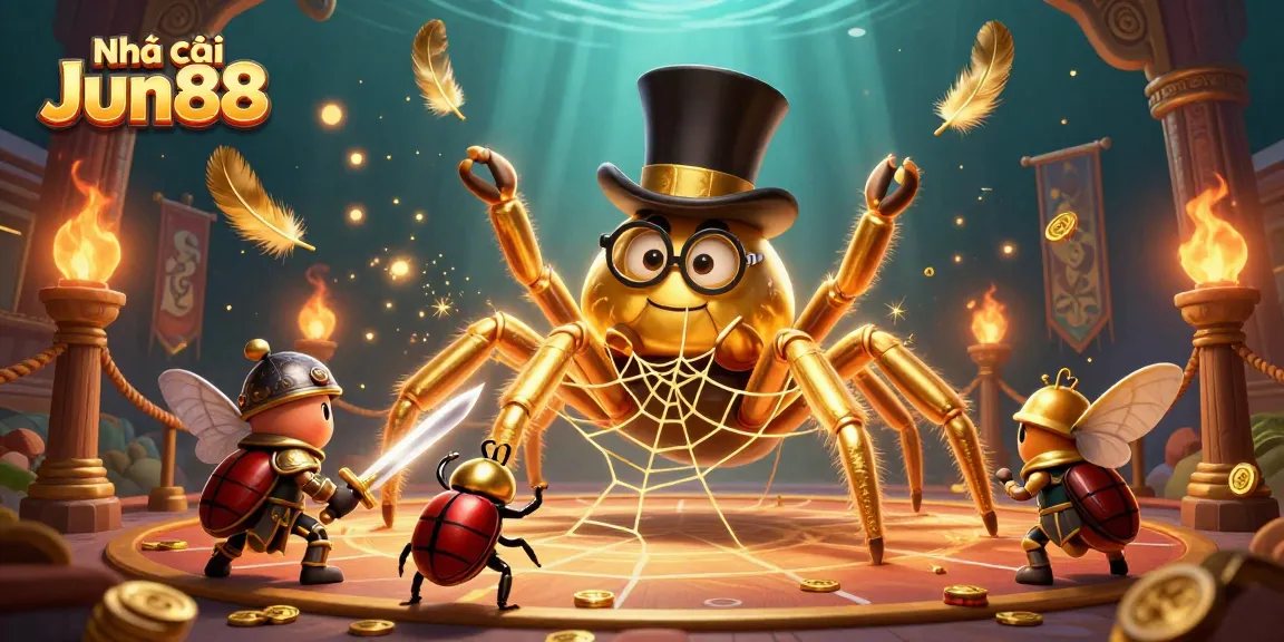 Engage with Nhà cái Jun88 in a vibrant 3D casino scene filled with action and excitement.