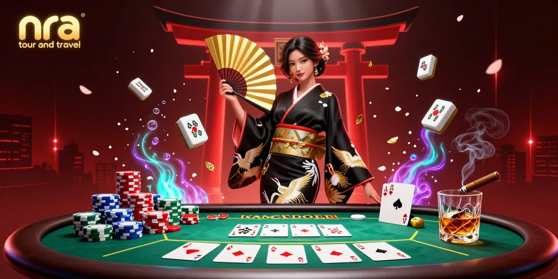 Engage in an exciting scene featuring nra tour and travel's rich casino atmosphere, showcasing vibrant gambling elements.