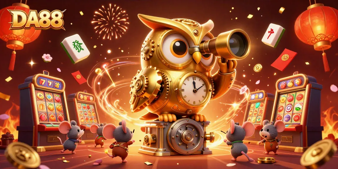 Experience the thrill at DA88 with a vibrant casino illustration showcasing exciting slot game elements.