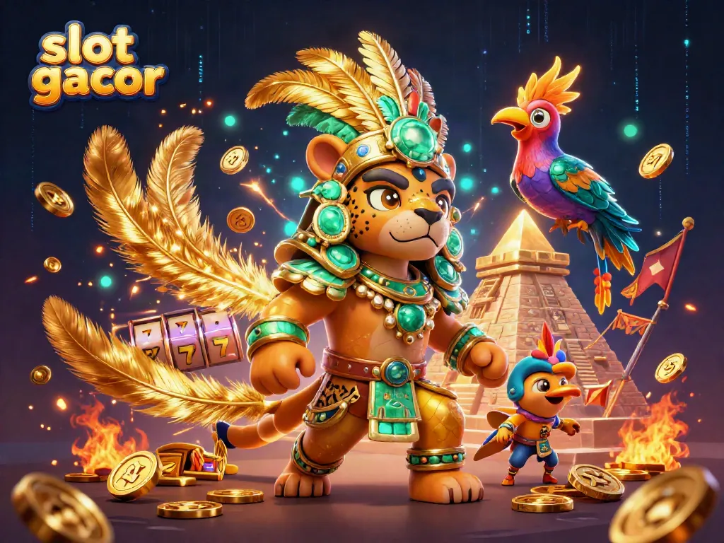 Experience the vibrant world of slot gacor with immersive elements, gold coins, and dynamic characters.