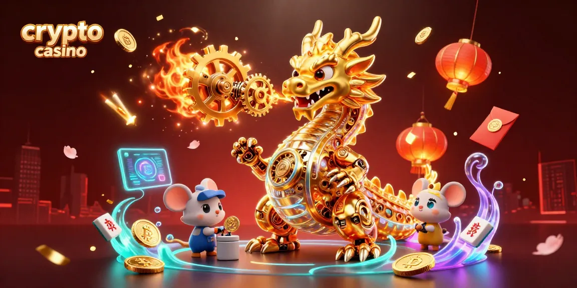 Engage in thrilling gameplay at a crypto casino with Bitcoin and Ethereum coins amidst dynamic elements.
