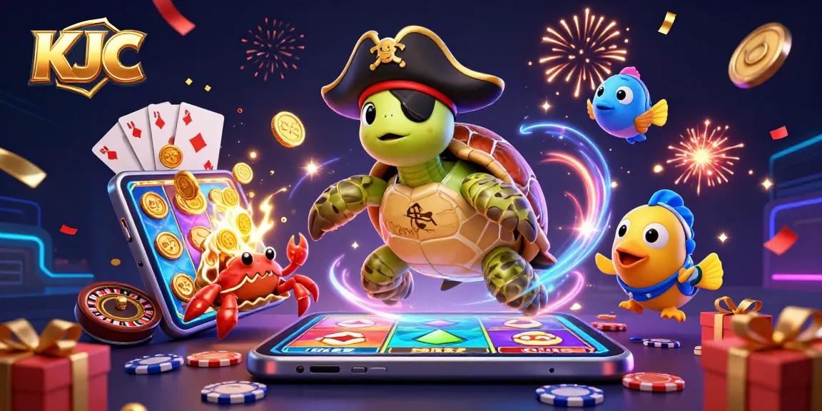 KJC offers a vibrant casino experience with a rich 3D pirate theme, showcasing excitement and treasure.