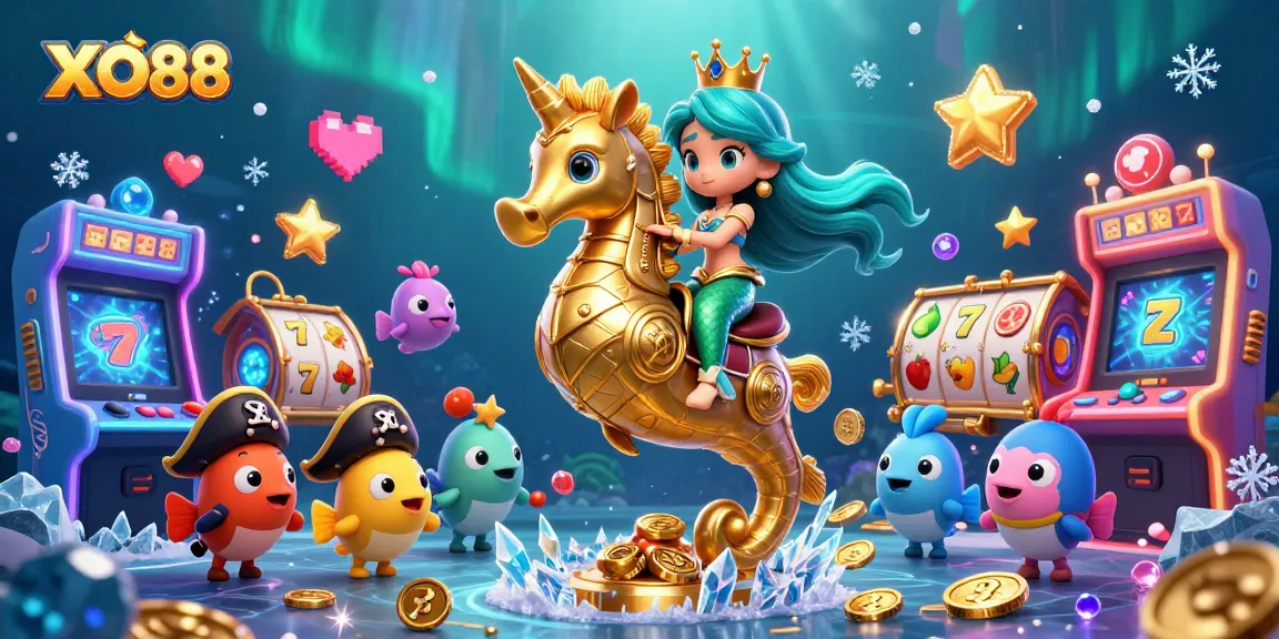 Engage with the thrilling world of XO88 through an ultra-detailed 3D illustration capturing the excitement of slot games.