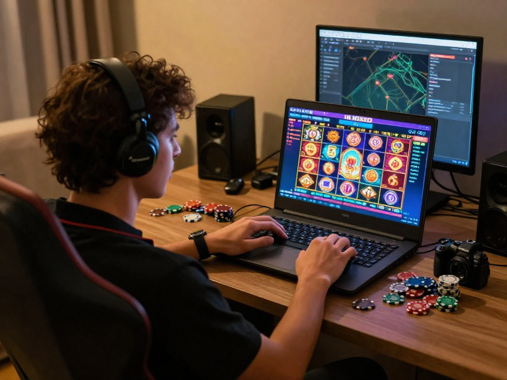 Player enjoying nx303 online slot games in a cozy setting with engaging visuals.