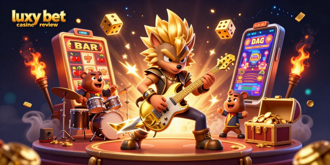 Experience excitement with the luxy bet casino review, showcasing a thrilling casino scene exploding with jackpots and celebrations.